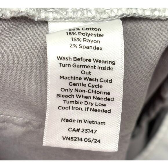 NWT Talbots Metallic Silver Jeans Holiday Slacks Slim Ankle Women's Size 12P - Picture 7 of 7